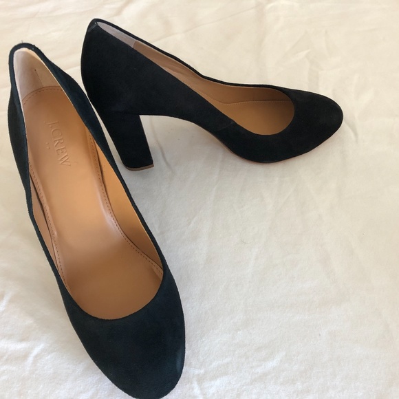 J. Crew Shoes - J. Crew Black Olive Suede Pumps